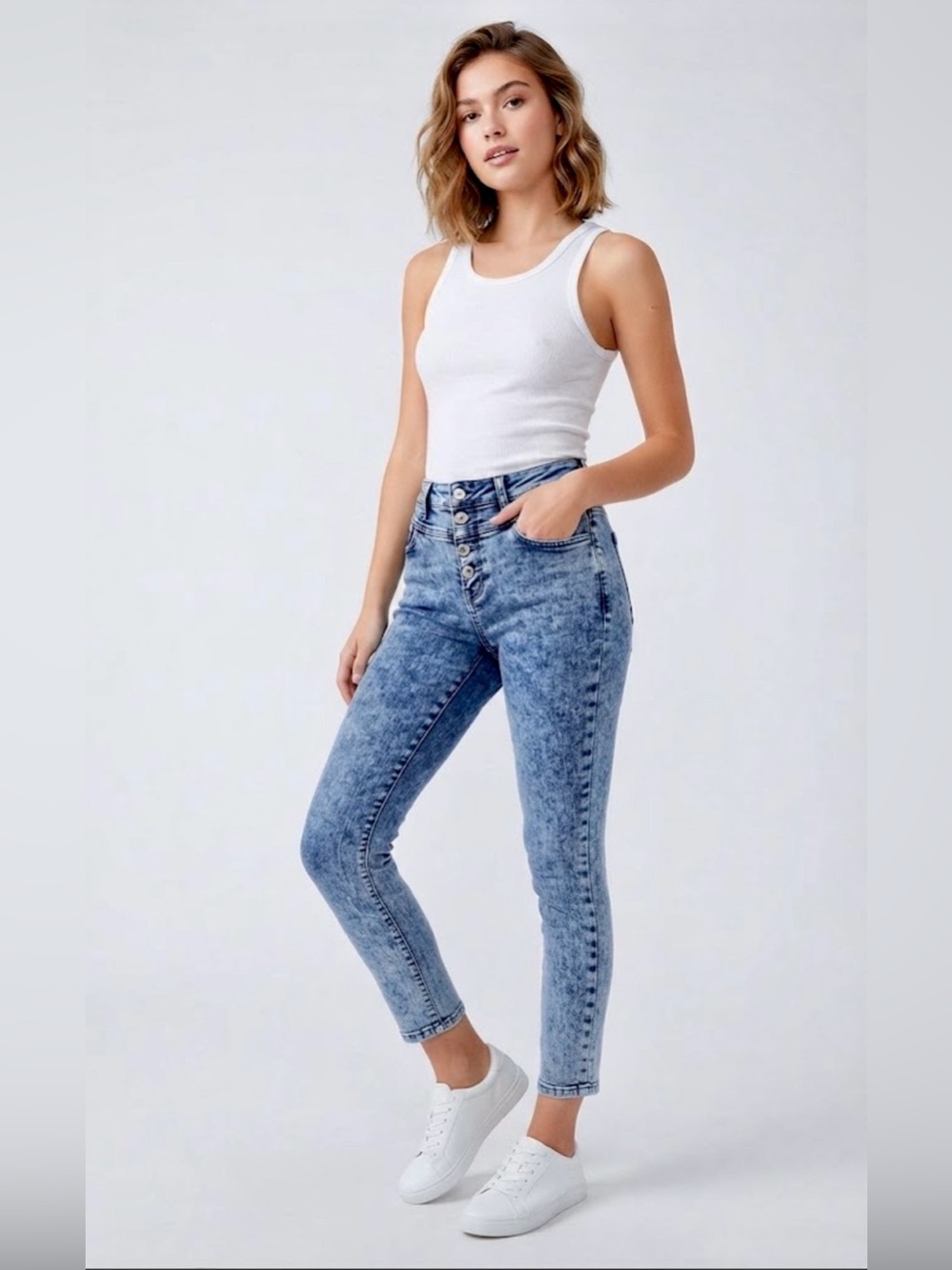 Amethyst Savanna Jeans Size 13 Acid Wash Skinny Straight Y2K Stretch Denim